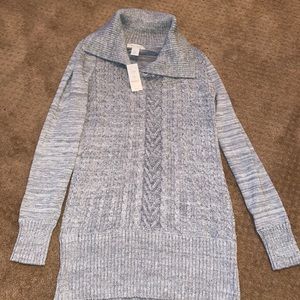 White House Black Market Grey Woven Sweater